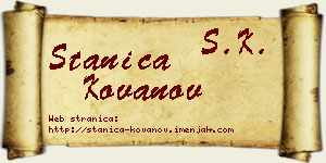 Stanica Kovanov vizit kartica